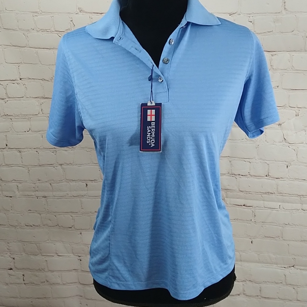 NWT Bermuda Sands Lt. Blue Golf Polo Shirt